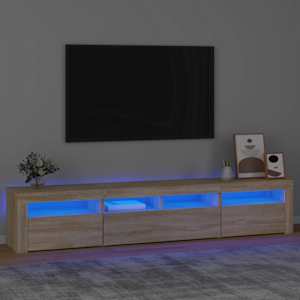TV omarica z LED lučkami sonoma hrast 210x35x40 cm