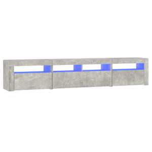 TV skříňka s LED osvětlením betonově šedá 210x35x40 cm - obrázek 2