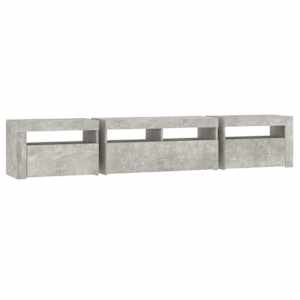 TV skříňka s LED osvětlením betonově šedá 210x35x40 cm - obrázek 7