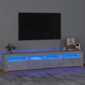 TV skříňka s LED osvětlením betonově šedá 210x35x40 cm - obrázek 1