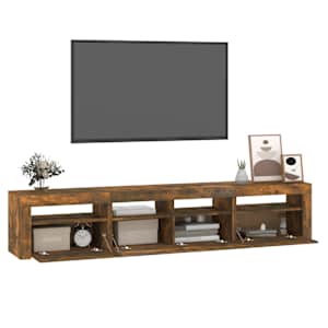 TV skříňka s LED osvětlením kouřový dub 210 x 35 x 40 cm - obrázek 6