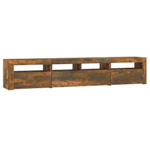 TV skříňka s LED osvětlením kouřový dub 210 x 35 x 40 cm - obrázek 7