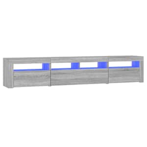 TV skříňka s LED osvětlením šedá sonoma 210 x 35 x 40 cm - obrázek 2