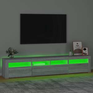 TV skříňka s LED osvětlením šedá sonoma 210 x 35 x 40 cm - obrázek 4