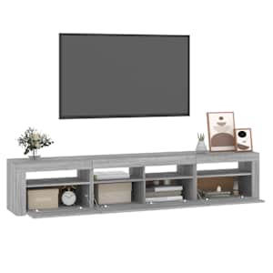 TV skříňka s LED osvětlením šedá sonoma 210 x 35 x 40 cm - obrázek 11