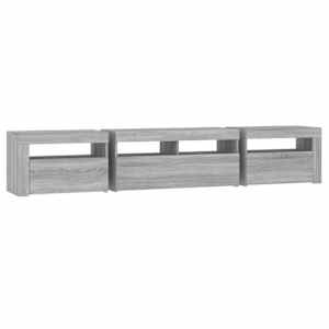 TV skříňka s LED osvětlením šedá sonoma 210 x 35 x 40 cm - obrázek 7