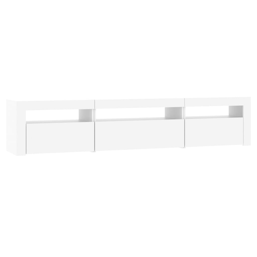TV Cabinet with LED Lights White 195x35x40 cm 3152738