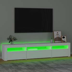 TV skříňka s LED osvětlením bílá 195 x 35 x 40 cm - obrázek 4