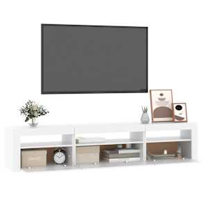 TV skříňka s LED osvětlením bílá 195 x 35 x 40 cm - obrázek 11