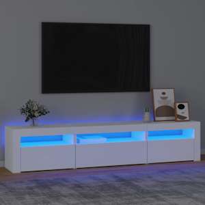 TV skříňka s LED osvětlením bílá 195 x 35 x 40 cm - obrázek 1