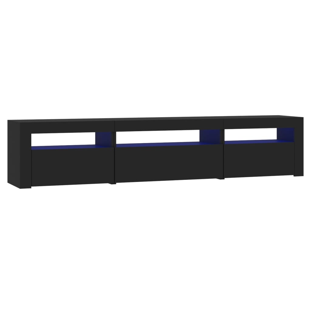 vidaXL TV skĹ™Ă­Ĺ�ka s LED osvÄ›tlenĂ­m ÄŤernĂˇ 195 x 35 x 40 cm