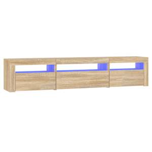 TV skříňka s LED osvětlením dub sonoma 195 x 35 x 40 cm - obrázek 2