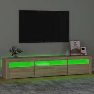TV skříňka s LED osvětlením dub sonoma 195 x 35 x 40 cm - obrázek 4