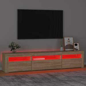 TV skříňka s LED osvětlením dub sonoma 195 x 35 x 40 cm - obrázek 5