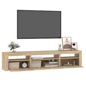 TV skříňka s LED osvětlením dub sonoma 195 x 35 x 40 cm - obrázek 6