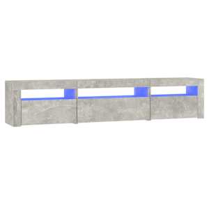 TV skříňka s LED osvětlením betonově šedá 195x35x40 cm - obrázek 2