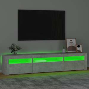 TV skříňka s LED osvětlením betonově šedá 195x35x40 cm - obrázek 4
