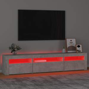 TV skříňka s LED osvětlením betonově šedá 195x35x40 cm - obrázek 5