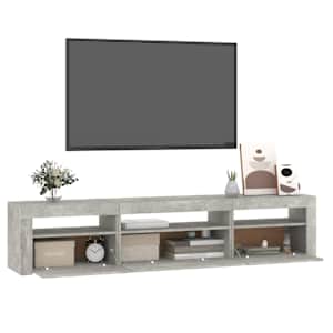 TV skříňka s LED osvětlením betonově šedá 195x35x40 cm - obrázek 11