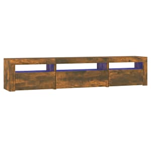 TV skříňka s LED osvětlením kouřový dub 195x35x40 cm - obrázek 2