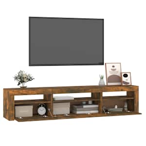 TV skříňka s LED osvětlením kouřový dub 195x35x40 cm - obrázek 6