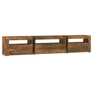 TV skříňka s LED osvětlením kouřový dub 195x35x40 cm - obrázek 8