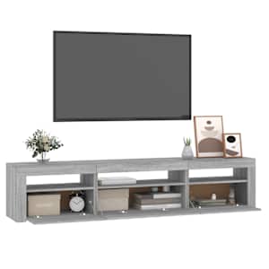 TV skříňka s LED osvětlením šedá sonoma 195x35x40 cm - obrázek 6