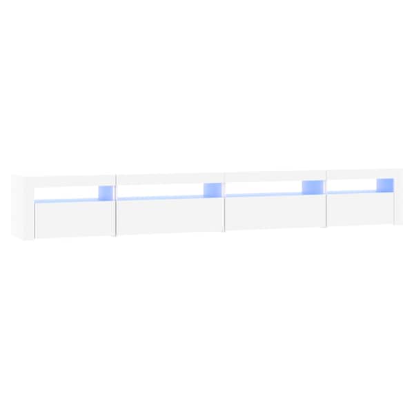 vidaXL telerialus LED-tuledega, valge, 270x35x40 cm