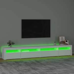 TV skříňka s LED osvětlením bílá 270x35x40 cm - obrázek 4