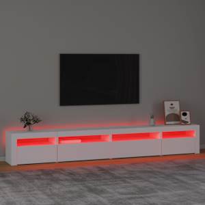 TV skříňka s LED osvětlením bílá 270x35x40 cm - obrázek 5