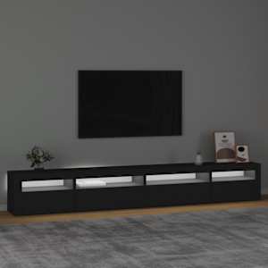 TV skříňka s LED osvětlením černá 270 x 35 x 40 cm - obrázek 3