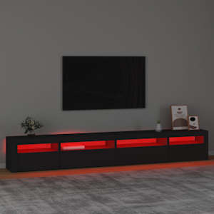 TV skříňka s LED osvětlením černá 270 x 35 x 40 cm - obrázek 5