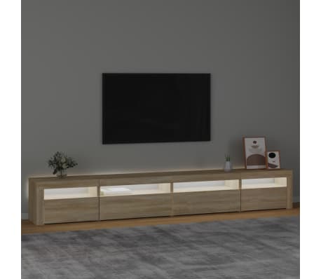 vidaXL TV-taso LED-valoilla Sonoma-tammi 270x35x40 cm
