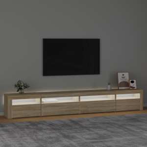vidaXL TV-taso LED-valoilla Sonoma-tammi 270x35x40 cm