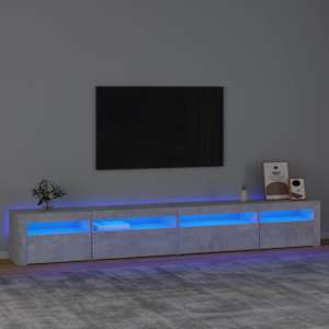 TV skříňka s LED osvětlením betonově šedá 270 x 35 x 40 cm - obrázek 1