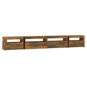 TV skříňka s LED osvětlením kouřový dub 270 x 35 x 40 cm - obrázek 8