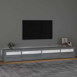 TV skříňka s LED osvětlením šedá sonoma 270 x 35 x 40 cm - obrázek 3