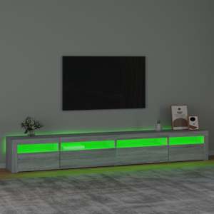 TV skříňka s LED osvětlením šedá sonoma 270 x 35 x 40 cm - obrázek 4