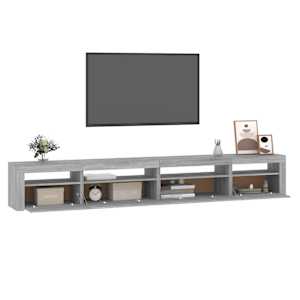 TV skříňka s LED osvětlením šedá sonoma 270 x 35 x 40 cm - obrázek 11