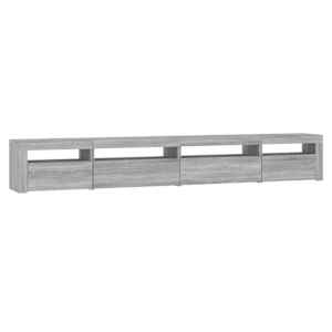 TV skříňka s LED osvětlením šedá sonoma 270 x 35 x 40 cm - obrázek 6