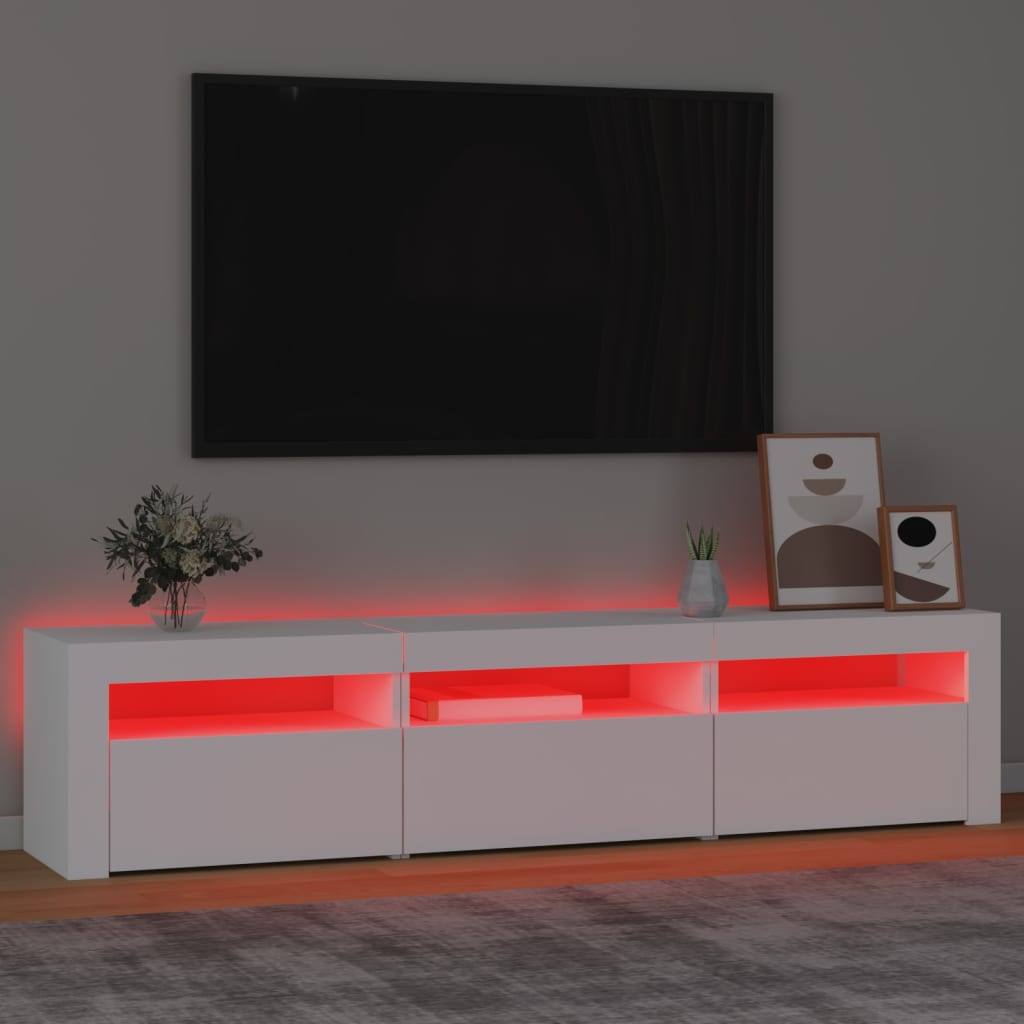 Meuble TV avec lumières LED Blanc | meublestv.fr 6