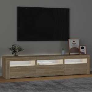 TV skříňka s LED osvětlením dub sonoma 180x35x40 cm - obrázek 3