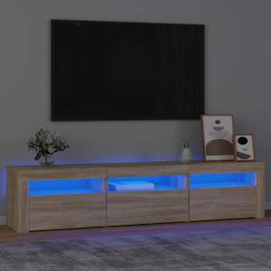 TV skříňka s LED osvětlením dub sonoma 180x35x40 cm - obrázek 1