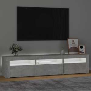 TV skříňka s LED osvětlením betonově šedá 180x35x40 cm - obrázek 3
