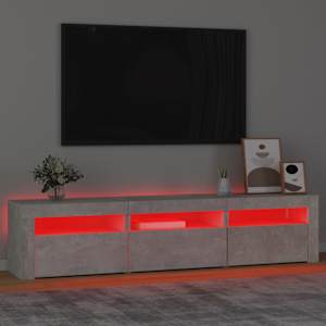 TV skříňka s LED osvětlením betonově šedá 180x35x40 cm - obrázek 5
