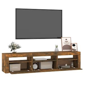 TV skříňka s LED osvětlením kouřový dub 180x35x40 cm - obrázek 6