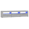 vidaXL telerialus LED-tuledega, hall Sonoma tamm, 180 x 35 x 40 cm