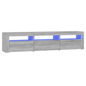 TV skříňka s LED osvětlením šedá sonoma 180x35x40 cm - obrázek 2