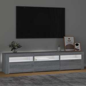 TV skříňka s LED osvětlením šedá sonoma 180x35x40 cm - obrázek 3