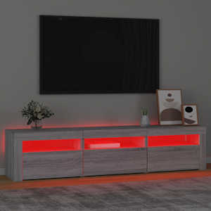 TV skříňka s LED osvětlením šedá sonoma 180x35x40 cm - obrázek 5